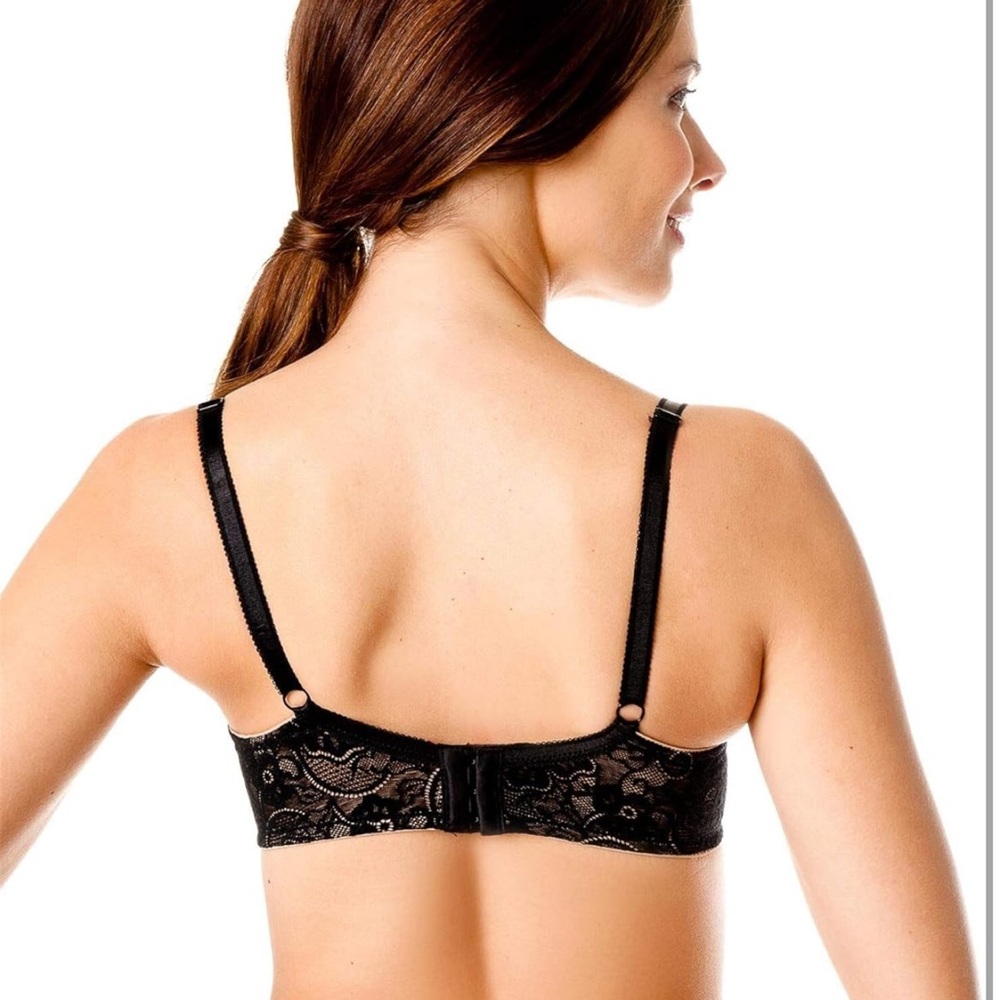 Lace Underwire maternity Bra - Black - Picture 4 of 14